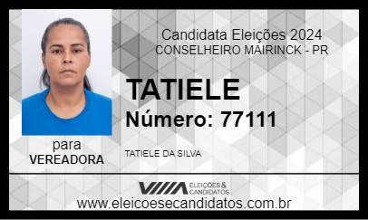 Candidato TATIELE 2024 - CONSELHEIRO MAIRINCK - Eleições