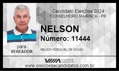 Candidato NELSON 2024 - CONSELHEIRO MAIRINCK - Eleições