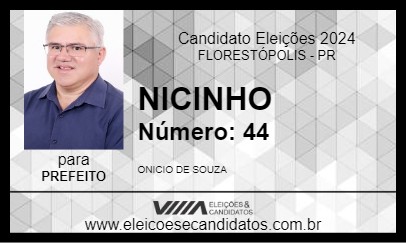 Candidato NICINHO 2024 - FLORESTÓPOLIS - Eleições