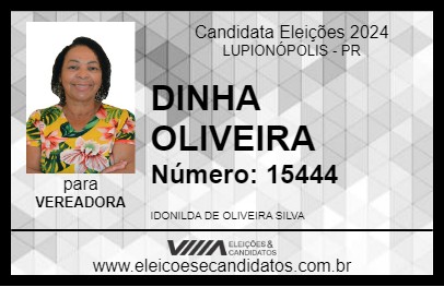 Candidato DINHA OLIVEIRA 2024 - LUPIONÓPOLIS - Eleições