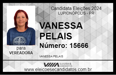 Candidato VANESSA PELAIS 2024 - LUPIONÓPOLIS - Eleições