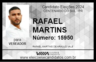 Candidato RAFAEL MARTINS 2024 - CENTENÁRIO DO SUL - Eleições