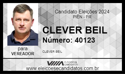 Candidato CLEVER BEIL 2024 - PIÊN - Eleições