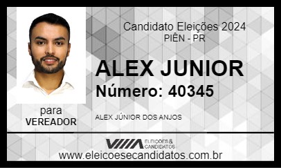 Candidato ALEX JUNIOR 2024 - PIÊN - Eleições