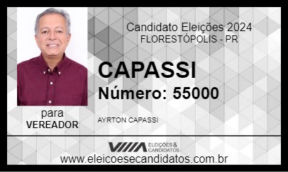 Candidato CAPASSI 2024 - FLORESTÓPOLIS - Eleições