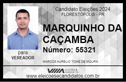 Candidato MARQUINHO DA CAÇAMBA 2024 - FLORESTÓPOLIS - Eleições