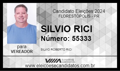 Candidato SILVIO RICI 2024 - FLORESTÓPOLIS - Eleições