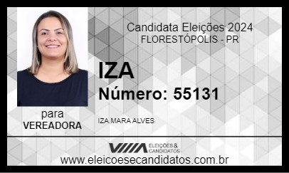 Candidato IZA 2024 - FLORESTÓPOLIS - Eleições