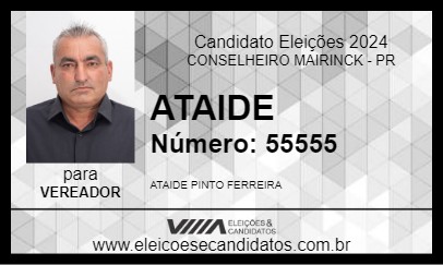 Candidato ATAIDE 2024 - CONSELHEIRO MAIRINCK - Eleições