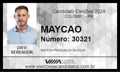 Candidato MAYCAO 2024 - COLOMBO - Eleições