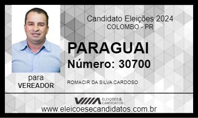 Candidato PARAGUAI 2024 - COLOMBO - Eleições