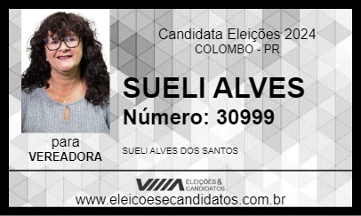 Candidato SUELI ALVES 2024 - COLOMBO - Eleições