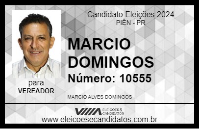 Candidato MARCIO DOMINGOS 2024 - PIÊN - Eleições