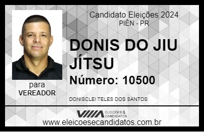 Candidato DONIS DO JIU JÍTSU 2024 - PIÊN - Eleições