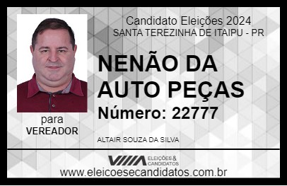 Candidato NENÃO DA AUTO PEÇAS 2024 - SANTA TEREZINHA DE ITAIPU - Eleições