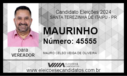 Candidato MAURINHO 2024 - SANTA TEREZINHA DE ITAIPU - Eleições