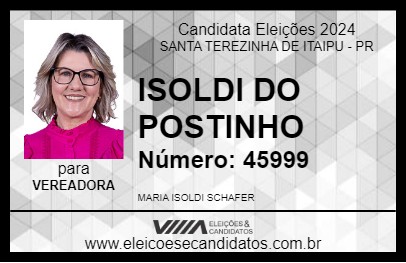 Candidato ISOLDI DO POSTINHO 2024 - SANTA TEREZINHA DE ITAIPU - Eleições