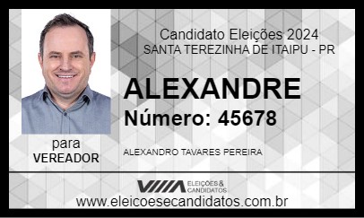 Candidato ALEXANDRE 2024 - SANTA TEREZINHA DE ITAIPU - Eleições