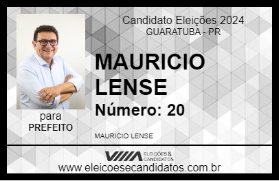 Candidato MAURICIO LENSE 2024 - GUARATUBA - Eleições