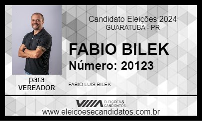 Candidato FABIO BILEK 2024 - GUARATUBA - Eleições