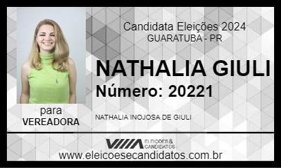 Candidato NATHALIA GIULI 2024 - GUARATUBA - Eleições