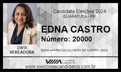 Candidato EDNA CASTRO 2024 - GUARATUBA - Eleições