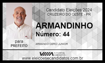 Candidato ARMANDINHO 2024 - CRUZEIRO DO OESTE - Eleições