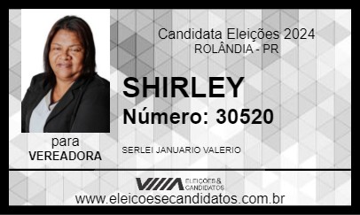 Candidato SHIRLEY 2024 - ROLÂNDIA - Eleições