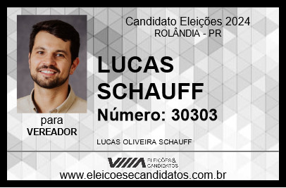 Candidato LUCAS SCHAUFF 2024 - ROLÂNDIA - Eleições