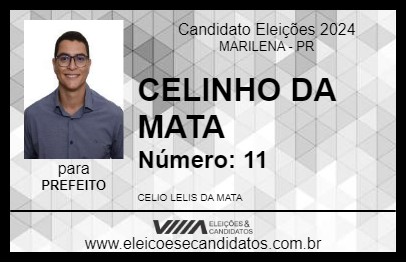 Candidato CELINHO DA MATA 2024 - MARILENA - Eleições