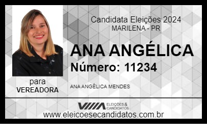 Candidato ANA ANGÉLICA 2024 - MARILENA - Eleições