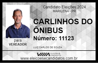 Candidato CARLINHOS DE SOUZA 2024 - MARILENA - Eleições