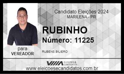 Candidato RUBINHO 2024 - MARILENA - Eleições