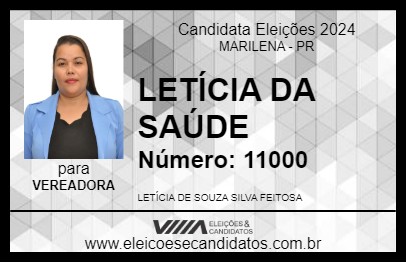 Candidato LETÍCIA 2024 - MARILENA - Eleições