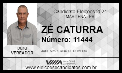 Candidato ZÉ CATURRA 2024 - MARILENA - Eleições