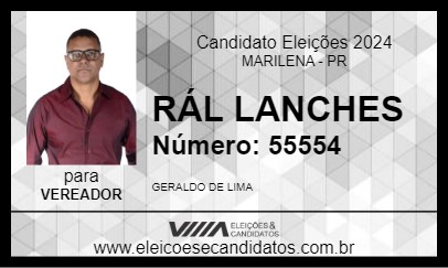 Candidato RÁL LANCHES 2024 - MARILENA - Eleições