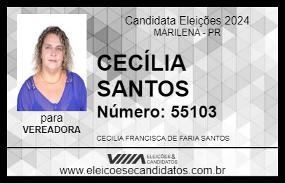 Candidato CECÍLIA SANTOS 2024 - MARILENA - Eleições