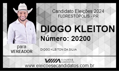 Candidato DIOGO KLEITON 2024 - FLORESTÓPOLIS - Eleições