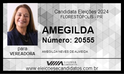 Candidato AMEGILDA 2024 - FLORESTÓPOLIS - Eleições