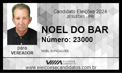 Candidato NOEL DO BAR 2024 - JESUÍTAS - Eleições