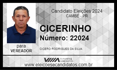 Candidato CICERINHO 2024 - CAMBÉ - Eleições