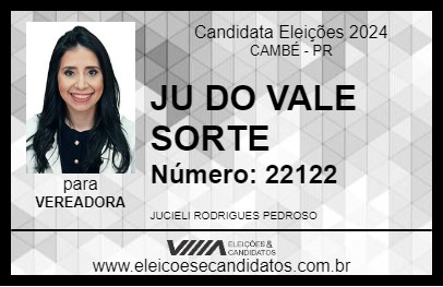 Candidato JU DO VALE SORTE 2024 - CAMBÉ - Eleições