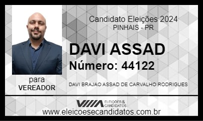 Candidato DAVI ASSAD 2024 - PINHAIS - Eleições