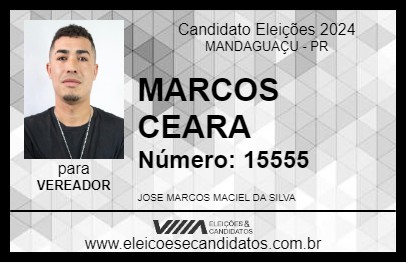 Candidato MARCOS CEARA 2024 - MANDAGUAÇU - Eleições