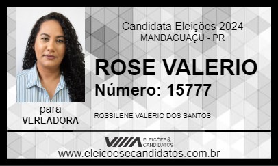 Candidato ROSE VALERIO 2024 - MANDAGUAÇU - Eleições