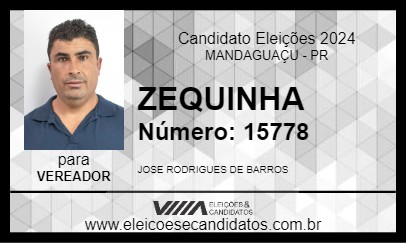 Candidato ZEQUINHA 2024 - MANDAGUAÇU - Eleições