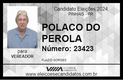 Candidato POLACO DO PEROLA 2024 - PINHAIS - Eleições