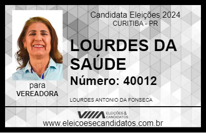 Candidato LOURDES DA SAÚDE 2024 - CURITIBA - Eleições