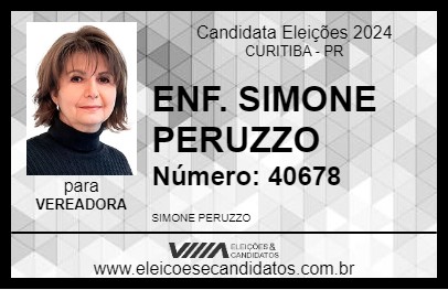 Candidato ENF. SIMONE PERUZZO 2024 - CURITIBA - Eleições