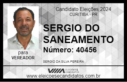 Candidato SERGIO DO SANEAMENTO 2024 - CURITIBA - Eleições